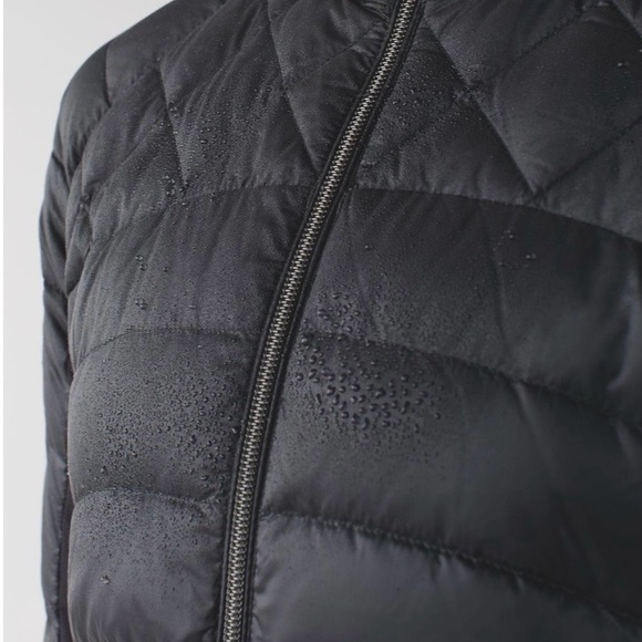 2015 Lululemon Down For A Run Jacket Coat Black Size 6 Rare Excellent Condition - Picture 6 of 11